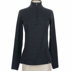 REI black & gray long sleeve quarter zip top